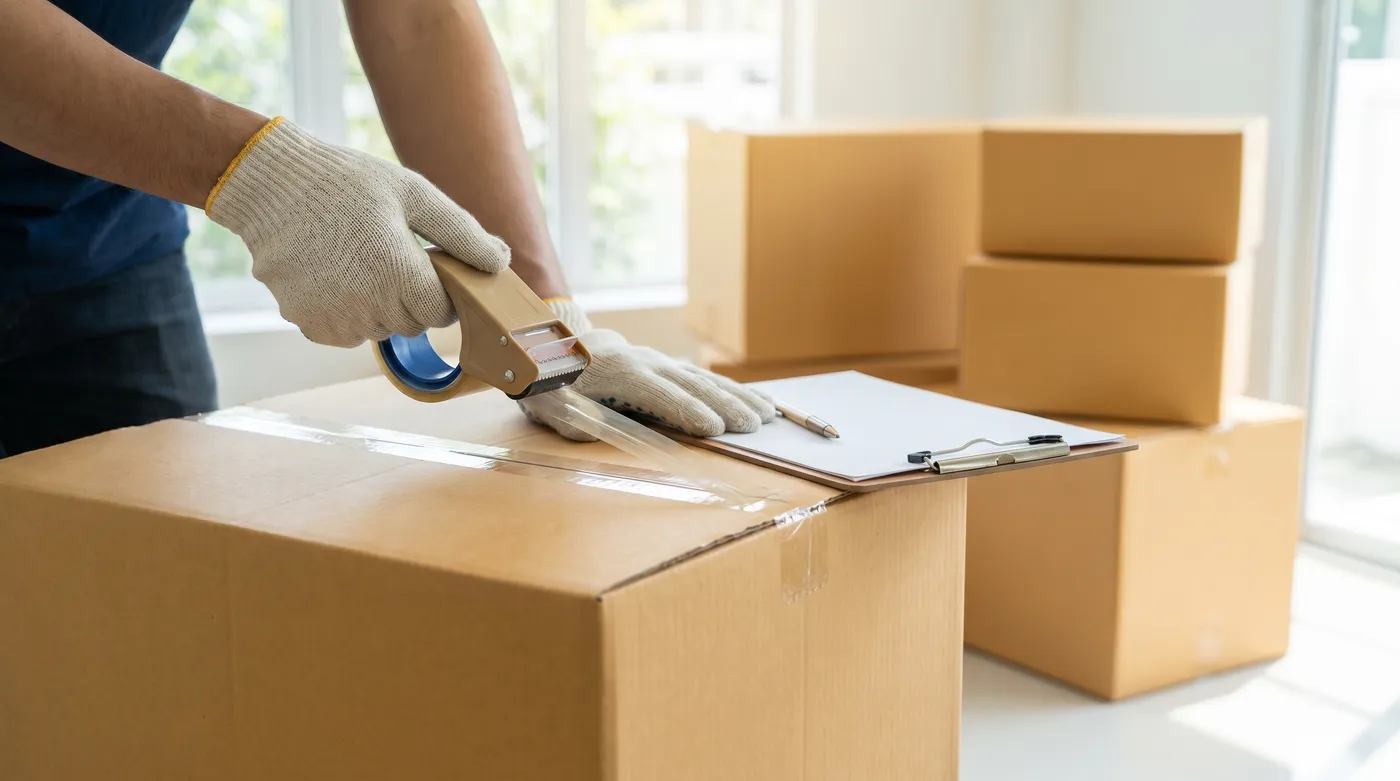 Umzugskartons packen und beschriften